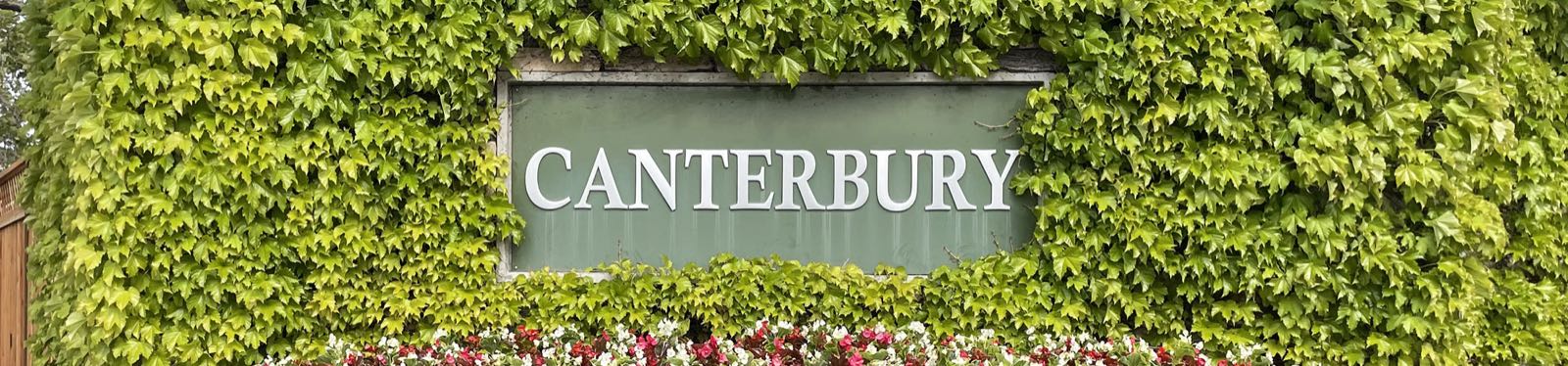 The Canterbury of Hayward community entrance.